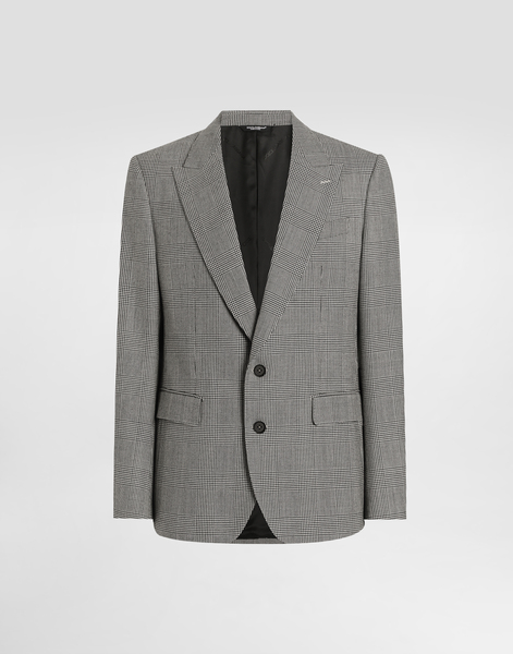  Dolce & Gabbana Dolce & Gabbana Glen Plaid Single-breasted Sicilia Light Jacket - Man Suits And Blazers Multicolor 54 
