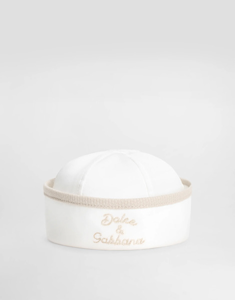  Dolce & Gabbana Dolce & Gabbana Interlock And Piqué Sailor Cap With Embroidery - Man Accessories And Baby Carriers Multi-colored Ii 