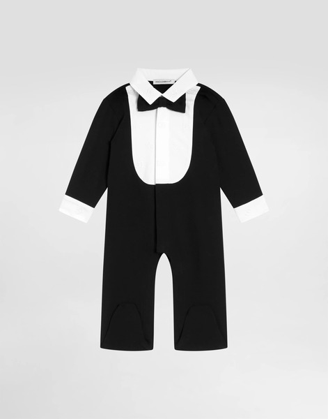  Dolce & Gabbana Dolce & Gabbana Interlock Romper With Embroidered Bow Tie - Man Gift Sets And Babygrows Multi-colored 3/6 Months 