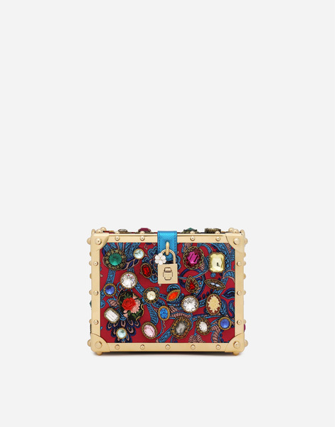  Dolce & Gabbana Dolce & Gabbana Jacquard Dolce Box Bag With Embroidery - Woman Shoulder And Crossbody Bags Multicolor Onesize 