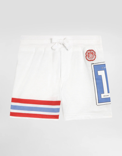  Dolce & Gabbana Dolce & Gabbana Jersey Bermuda Shorts With Military Print - Man Trousers And Shorts Multicolor 3/6 Months 
