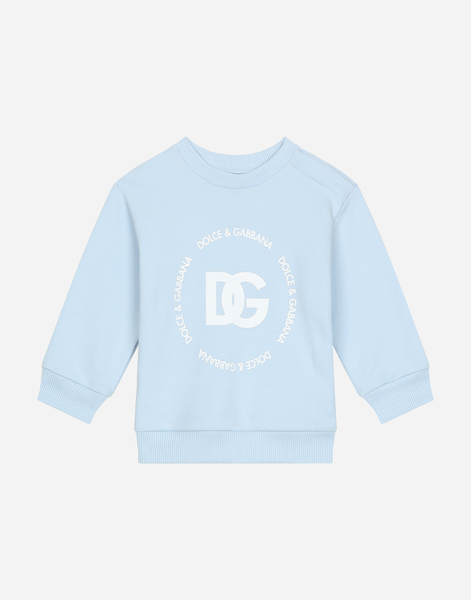 Dolce & Gabbana Dolce & Gabbana Jersey Sweatshirt With Dg Logo - Man Topwear Gray 12/18 Months 