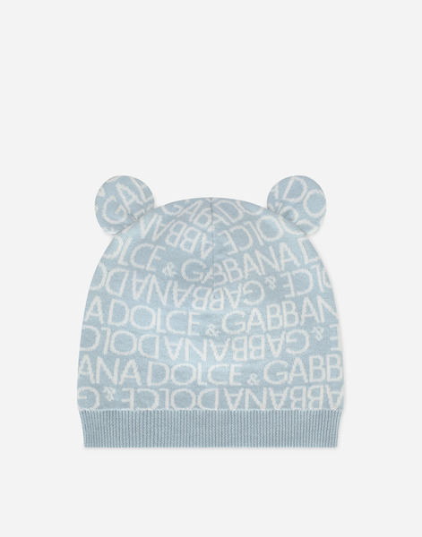  Dolce & Gabbana Dolce & Gabbana Knit Hat With Jacquard Logo And Ears - Man Accessories And Baby Carriers Multi-colored Cotton Ii 