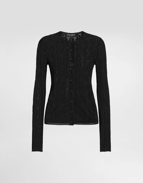  Dolce & Gabbana Dolce & Gabbana Lace Cardigan - Woman Sweaters And Cardigans Black 44 