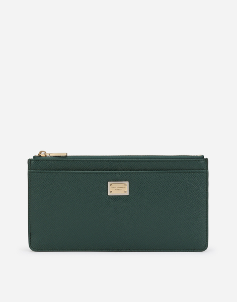  Dolce & Gabbana Dolce & Gabbana Large Card Holder With Tag - Woman Wallets And Small Leather Goods Green Leather Onesize 