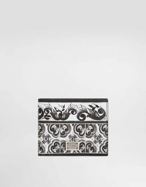  Dolce & Gabbana Dolce & Gabbana Majolica-print Calfskin Wallet - Man Wallets And Small Leather Goods Multicolor Onesize 