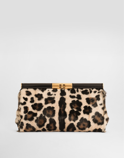  Dolce & Gabbana Dolce & Gabbana Marlene Shoulder Bag In Leo Kid Leather - Woman Clutches And Mini Bags Multicolor Onesize 