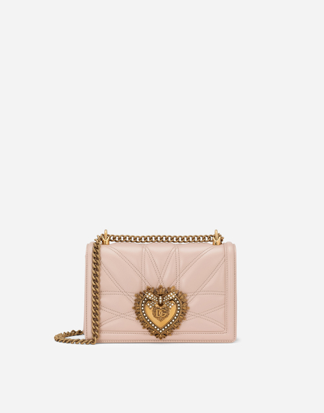  Dolce & Gabbana Dolce & Gabbana Medium Devotion Shoulder Bag - Woman Shoulder And Crossbody Bags Blush Leather Onesize 