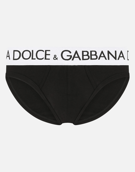  Dolce & Gabbana Dolce & Gabbana Mid-rise Briefs In Two-way Stretch Cotton - Man Underwear And Loungewear Black Cotton 3 