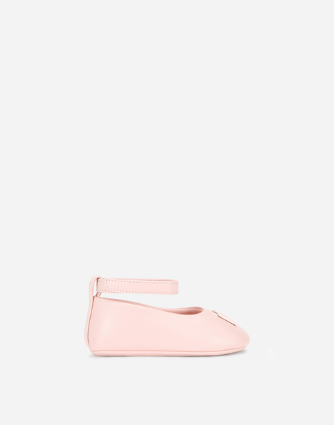  Dolce & Gabbana Dolce & Gabbana Nappa Ballet Flats With Ankle Strap - Woman Shoes For First Steps (19-26) Pink Leather 19 