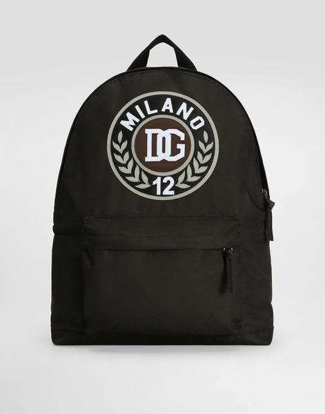  Dolce & Gabbana Dolce & Gabbana Nylon Backpack With Patch - Man Accessories Black Onesize 