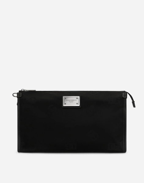  Dolce & Gabbana Dolce & Gabbana Nylon Pouch With Logo - Man Wallets And Small Leather Goods Black Onesize 