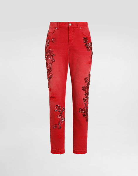  Dolce & Gabbana Dolce & Gabbana Pantalone - Man Denim Red 44 