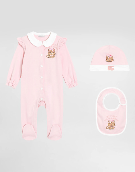  Dolce & Gabbana Dolce & Gabbana 3-piece Interlock Gift Set With Print And Bow - Woman Gift Sets And Babygrows Multi-colored 3/6 Months 