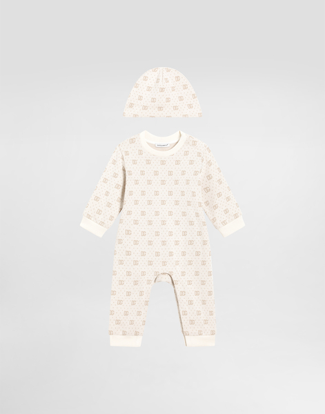 Dolce & Gabbana Dolce & Gabbana 2-piece Knit Gift Set With Jacquard Dg Logo And Polka Dots - Man Gift Sets And Babygrows Multi-colored 12/18 Months 