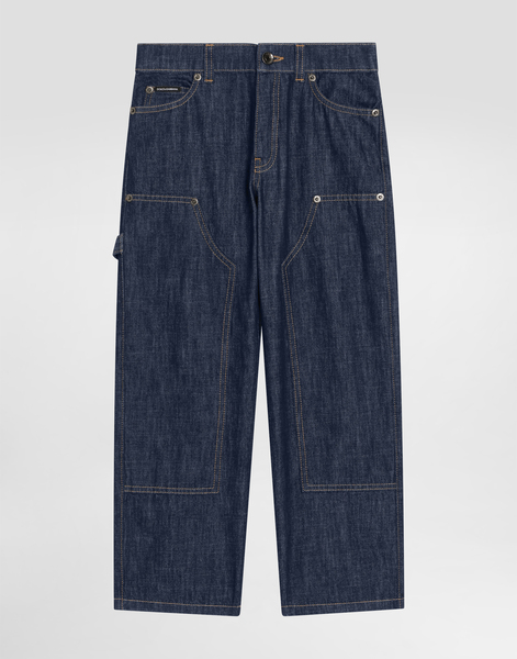  Dolce & Gabbana Dolce & Gabbana 5-pocket Denim Jeans With Branded Tag - Man Trousers And Shorts Multi-colored 12 Years 