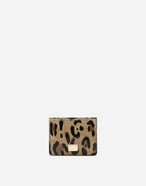 Dolce & Gabbana Dolce & Gabbana Polished Calfskin Wallet With Leopard Print - Woman Wallets And Small Leather Goods Animal Print Leather Onesize 