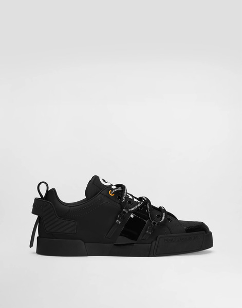  Dolce & Gabbana Dolce & Gabbana Portofino Sneakers In Calfskin And Patent Leather - Man Sneakers Multi-colored Leather 45 