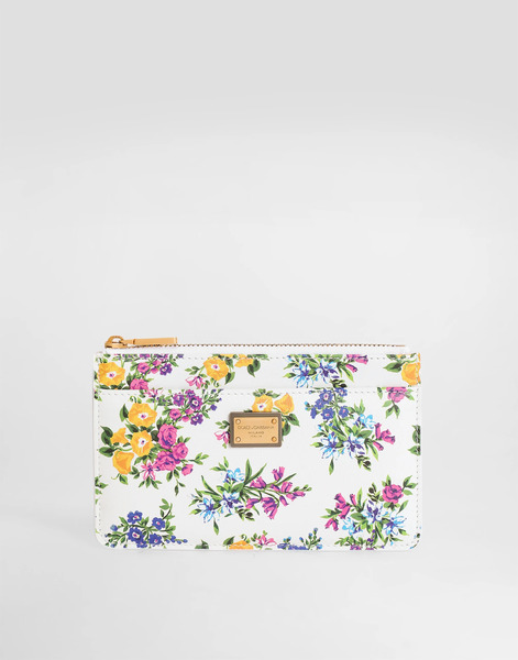  Dolce & Gabbana Dolce & Gabbana Printed Calfskin Card Holder - Woman Wallets And Small Leather Goods Multicolor Onesize 