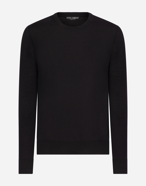  Dolce & Gabbana Dolce & Gabbana Pull Girocollo - Man Sweaters And Cardigans Blue Cashmere 44 