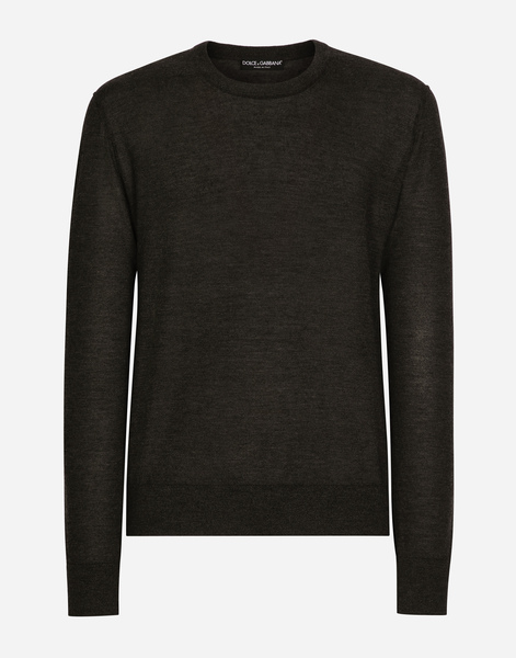  Dolce & Gabbana Dolce & Gabbana Pull Girocollo - Man Sweaters And Cardigans Gray Cashmere 50 