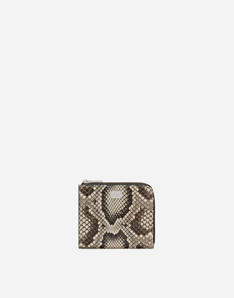  Dolce & Gabbana Dolce & Gabbana Python Skin Card Holder - Man Wallets And Small Leather Goods Yellow Onesize 