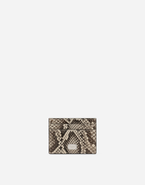  Dolce & Gabbana Dolce & Gabbana Python Skin Card Holder - Man Wallets And Small Leather Goods Yellow Onesize 