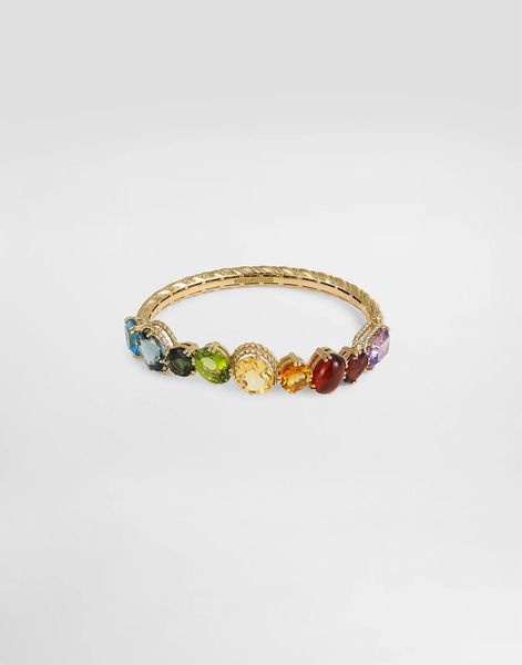  Dolce & Gabbana Dolce & Gabbana Rainbow Bracelet 18-carat Yellow Gold And Multicolored Gems - Woman Bracelets Gold Gold L 