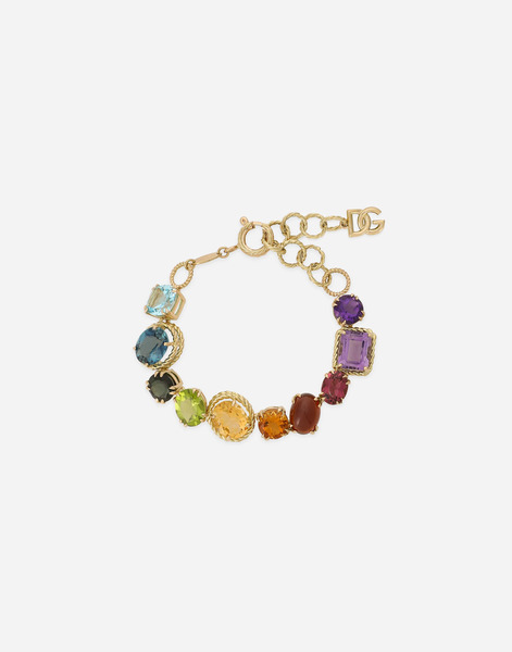  Dolce & Gabbana Dolce & Gabbana Rainbow Bracelet 18 Carat Yellow Gold Multicolored Gems - Woman Bracelets Gold Gold Onesize 