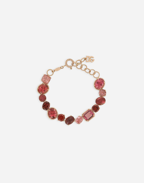  Dolce & Gabbana Dolce & Gabbana Rainbow Monochrome Bracelet 18 Carat Red Gold And Pink Tourmalines - Woman Bracelets Red Gold Onesize 
