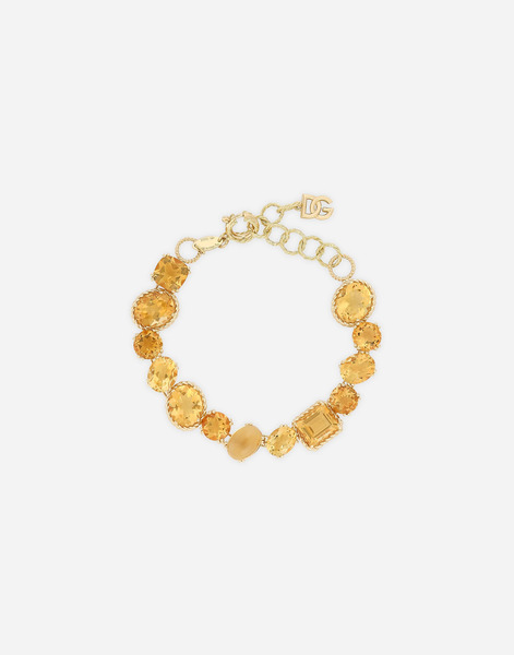  Dolce & Gabbana Dolce & Gabbana Rainbow Monochrome Bracelet 18-carat Yellow Gold And Citrines - Woman Bracelets Gold Gold Onesize 