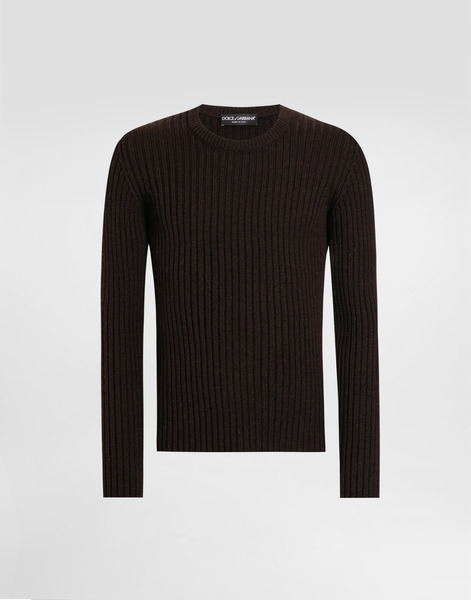  Dolce & Gabbana Dolce & Gabbana Ribbedwool Pullover - Man Sweaters And Cardigans Brown 58 