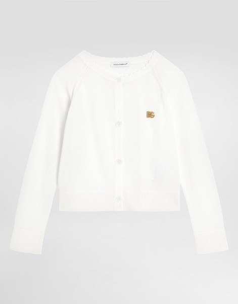  Dolce & Gabbana Dolce & Gabbana Satin Viscose Cardigan - Woman Sweaters White 6 Years 