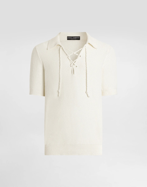  Dolce & Gabbana Dolce & Gabbana Serafino Pullover With Drawstring - Man Sweaters And Cardigans Beige 54 
