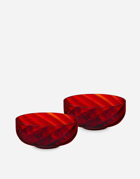  Dolce & Gabbana Dolce & Gabbana Set 2 Hand-blown Murano Glass Ice Cream Bowls - Centerpieces And Serving Bowls Multicolor Onesize 