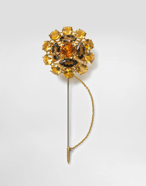  Dolce & Gabbana Dolce & Gabbana Sicily Brooch 18-carat Yellow And White Gold, Madera Quartz, Smoky Quartz And Citrines. - Man Brooches&tiepins Gold Onesize 