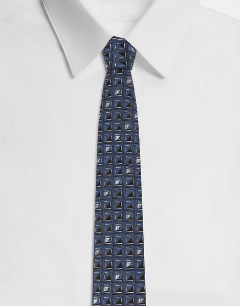  Dolce & Gabbana Dolce & Gabbana Silk Jacquard Tie With Micro-designs And Dg Logo - Man Ties And Pocket Squares Print Onesize 