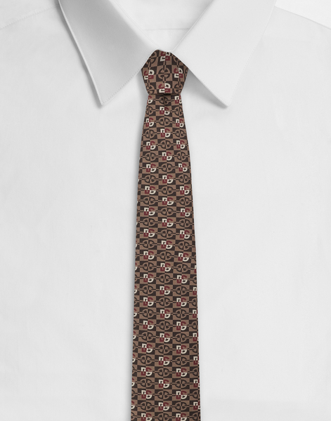  Dolce & Gabbana Dolce & Gabbana Silk Jacquard Tie With Micro-designs And Dg Logo - Man Ties And Pocket Squares Print Onesize 