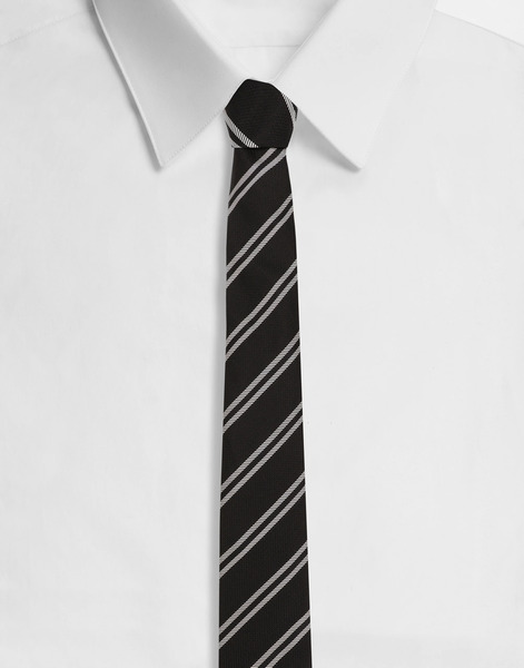  Dolce & Gabbana Dolce & Gabbana Silk Jacquard Tie With Regimental Stripe - Man Ties And Pocket Squares Multi-colored Onesize 