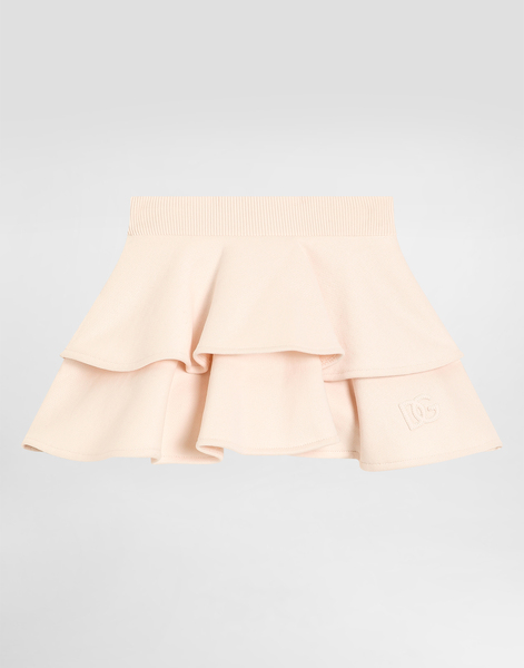  Dolce & Gabbana Dolce & Gabbana Skirt With Fleece Culotte And Lasered Dg Logo - Woman Trousers And Skirts Pink 24/30 Months 
