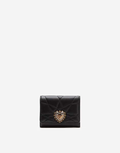  Dolce & Gabbana Dolce & Gabbana Small Continental Devotion Wallet - Woman Wallets And Small Leather Goods Black Leather Onesize 