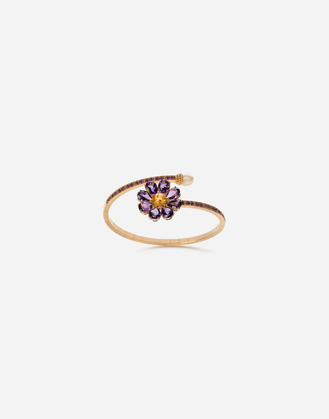  Dolce & Gabbana Dolce & Gabbana Spring Bracelet 18-carat Yellow Gold, Amethysts, And Citrine - Woman Bracelets Gold L 