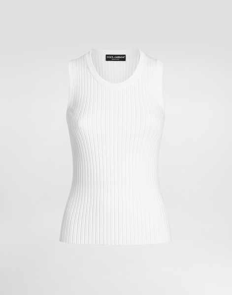  Dolce & Gabbana Dolce & Gabbana Viscose Tank Top - Woman Sweaters And Cardigans White 44 