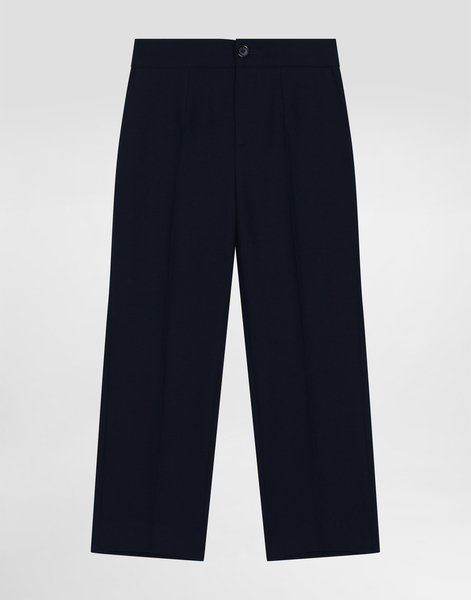  Dolce & Gabbana Dolce & Gabbana Wool Canvas Trousers - Man Trousers And Shorts Blue 12 Years 