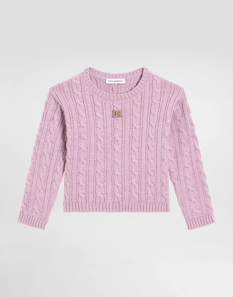 Dolce & Gabbana Dolce & Gabbana Wool Cardigan - Woman Topwear Lilac 12/18 Months 