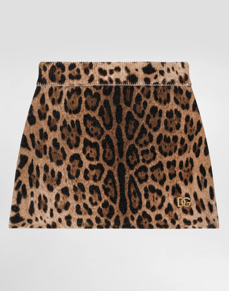  Dolce & Gabbana Dolce & Gabbana Wool Printed Skirt - Woman Trousers And Skirts Animal Print 12 Years 