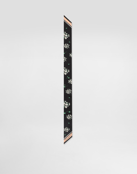  Dolce & Gabbana Dolce & Gabbana 6x100 Geranium-print Silk Twill Bandeau - Woman Scarves And Silks Multicolor Onesize 