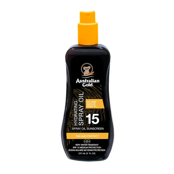  Australian Gold Spf 15 Carrot Intensifier Oil Spray- Olejek Do Opalania W Sprayu Ochrona Przeciwsłoneczna 237 Ml 