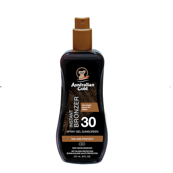  Australian Gold Spf 30 Spray Gel With Bronzer - Żel W Sprayu Do Opalania Z Bronzerem Ochrona Przeciwsłoneczna 237 Ml 