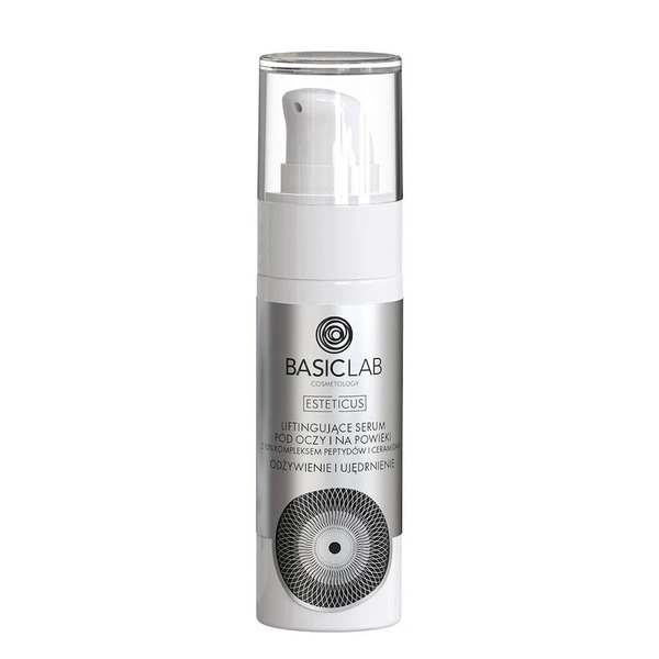  Basiclab Basiclab Cosmetology Liftingujące Serum Pod Oczy I Na Powieki Z 10% Kompleksem Peptydów I Ceramidami Odżywienie I Ujędrnienie 30 Ml Serum Pod Oczy 